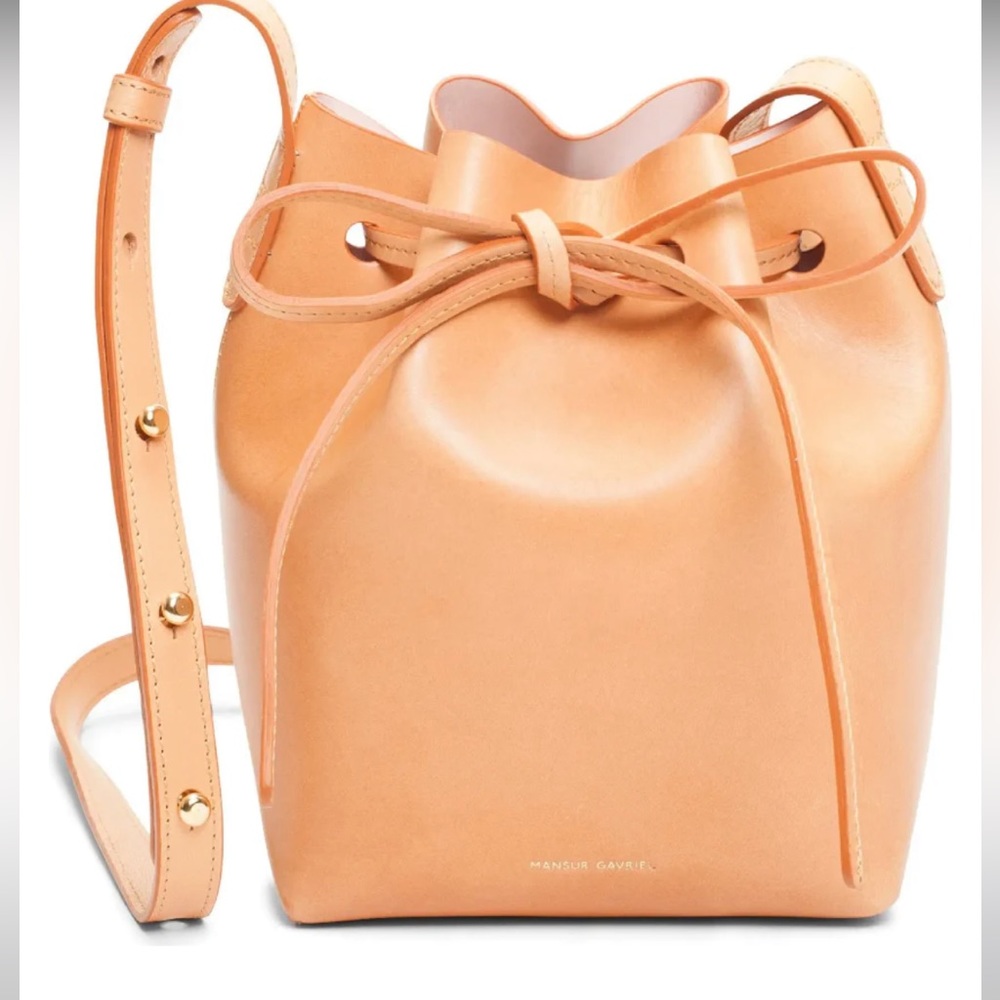 Mansur Gavriel Mini Bucket Bag Cammello Rosa